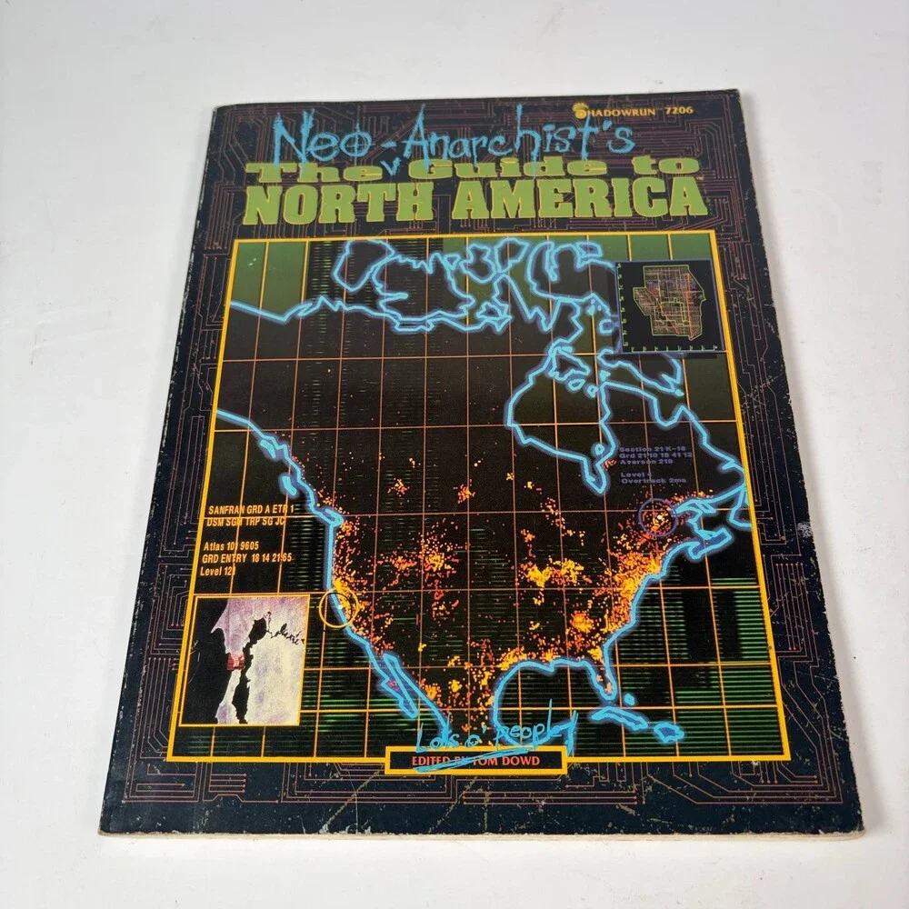 Shadowrun Neo-Anarchist's Guide to North America FASA 1991 RPG Sourcebook